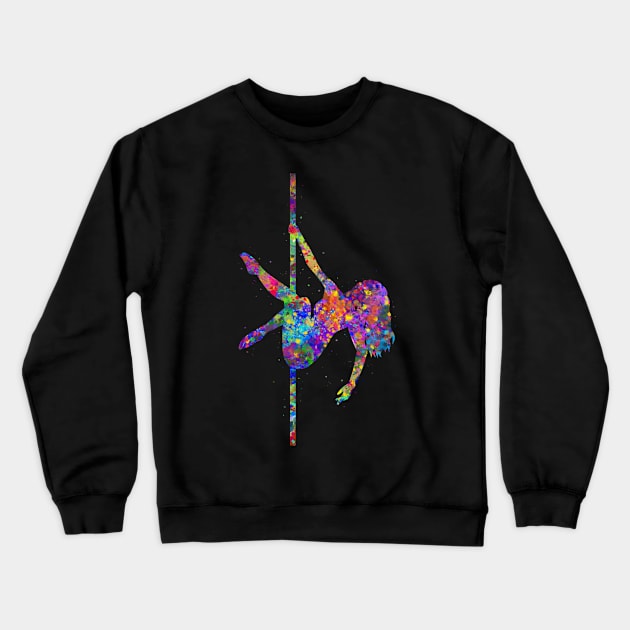 Pole dance watercolor Crewneck Sweatshirt by Yahya Art